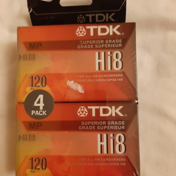 NEW SHRINKWRAP TDK Hi8 120 CAMCORDER CASSETTES. - Picture 5 of 5